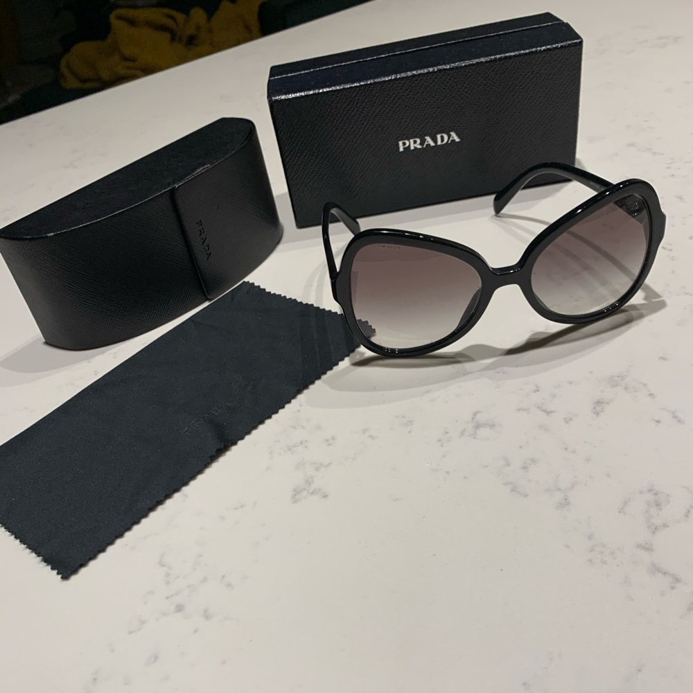 PRADA SPR 05S Black Sunglasses 56mm